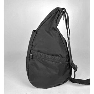 Vintage Ameribag Healthy Back Bag Sling Backpack Black Nylon Made in USA